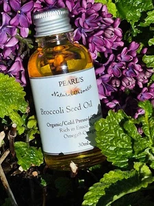 ORGANIC BROCCOLI SEED OIL, Unrefined, Vegan, Cold Pressed, 30ml - Picture 1 of 7