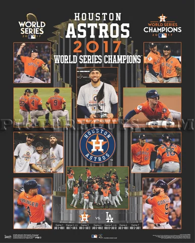 Houston Astros 2017 World Series Championship Picture Plaque Cover