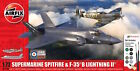 Airfix A50190 damals und heute Spitfire Mk.Vc & F-35B Lightning II Kunststoff-Kit