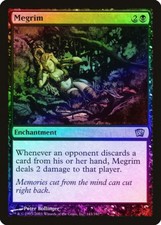 Megrim FOIL 8th Edition PLD Black Uncommon MAGIC THE GATHERING CARD ABUGames