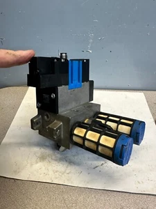 FESTO VDMA-24-345-C-1 MANIFOLD BLOCK W/MEBH-5/2-D-1-ZSR-FR-C, FREE SHIPPING - Picture 1 of 10