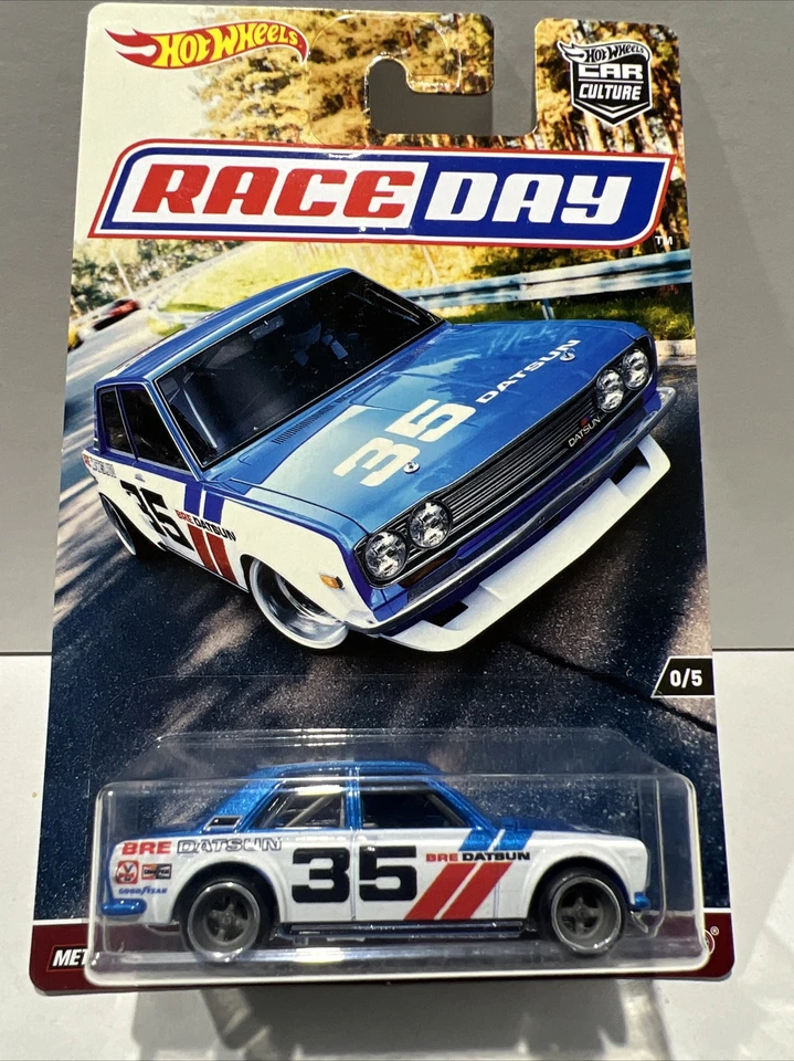 Hot Wheels RLC BRE Datsun Bluebird 510 Race Day premium VHTF NEAR MINT CARD - image 1 of 4