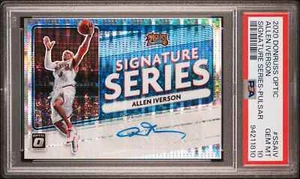 2020 Donruss Optic Signature Series Pulsar Allen Iverson /17 PSA 10 Auto Pop 2!! - Picture 1 of 2
