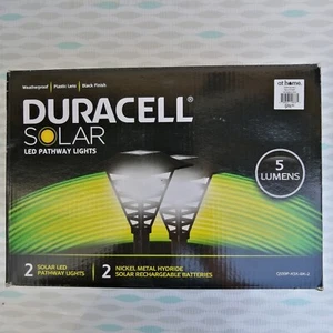 Duracell-Solar Powered Black Pathway Light, 2-Pack - Picture 1 of 3