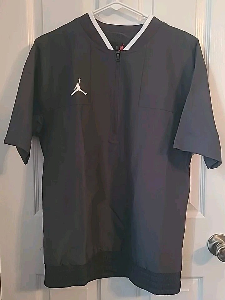 Nike Air Jordan Team Men's Size Small Grey 1/2 Zip Coaches Jacket CV5858-060