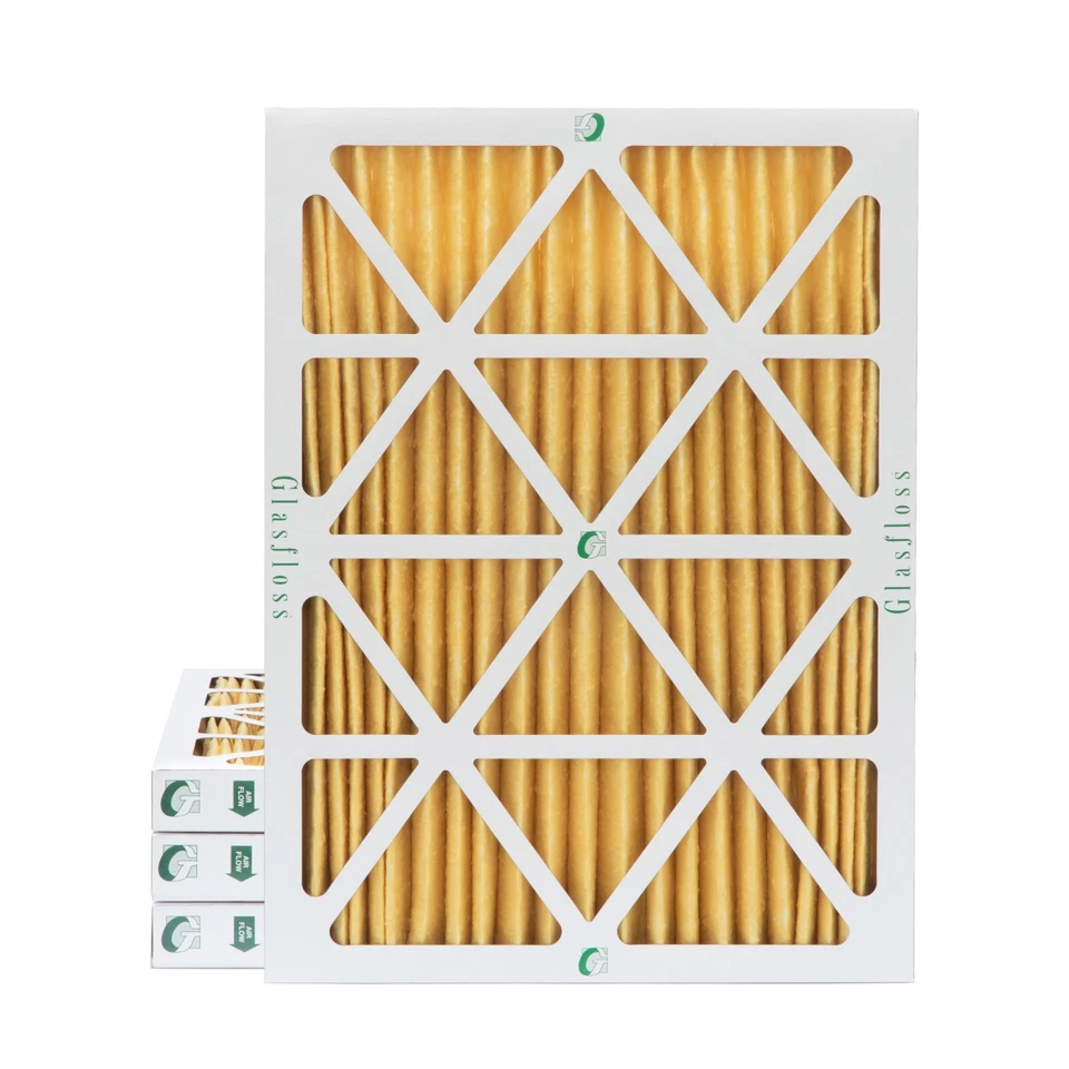 FILTERS DELIVERED 16x20x2 MERV 11 Pleated Air Filters by Glasfloss. 4 Pack. Made in USA.