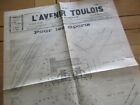 LORRAINE JOURNAL L' AVENIR TOULOIS TOUL CREATION BAINS DOUCHE SALLE SPORTS 1936 