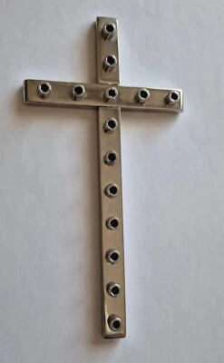 Crocefisso in acciaio Inox fatta a mano NEO GOTH ART - Immagine 1 di 4