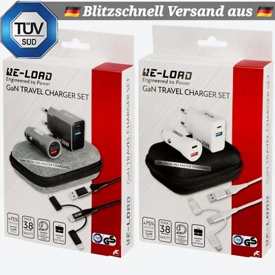 Auto Ladegerät QC 3.0 12V/3A Handy Dual USB C A KFZ Schnell Laden Ladeadapter - Bild 1 von 4