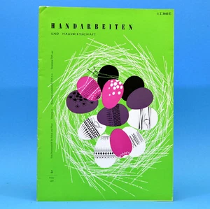 Handarbeiten und Hauswirtschaft 3 1968 Wollpüppchen Wandbehang Osterhase Eierhut - Bild 1 von 1