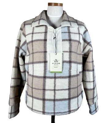 Jaqueta Alpine Design Pull-over 1/2 zíper lã nova com etiquetas pequena feminina bolsos grandes - Imagem 1 de 4