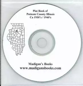 Putnam Co Illinois IL Plat Buch Genealogie Granville Geschichte Landbesitzer CD - Bild 1 von 2