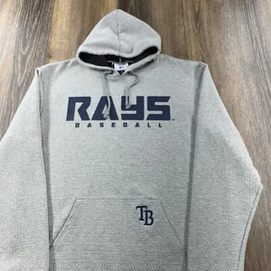 Vintage Tampa Bay Rays Hoodie Mens M Gray Sweatshirt MLB Baseball Team Sweater - Picture 1 of 13