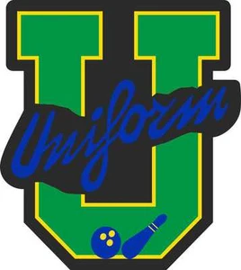 UNIFORM (Logo U Verde Jeans) Adesivo (10 cm x 8,5 cm) Stickers Nuovo (PANINARO) - Imagen 1 de 1