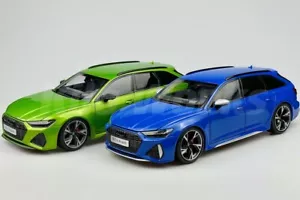 Kilo Works KengFai 1/18 Audi RS6 C8 Wagon modelo diecast de metal azul/verde - Imagen 1 de 18