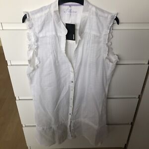 Mexx 100% Cotton Long Blouse Short Sleeve UK 16 New With Tags