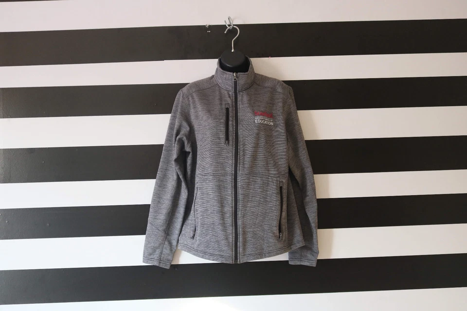 Port Authority Women's Gray Full Zip Jacket Polyester Size M Medium - Image 1 of 4