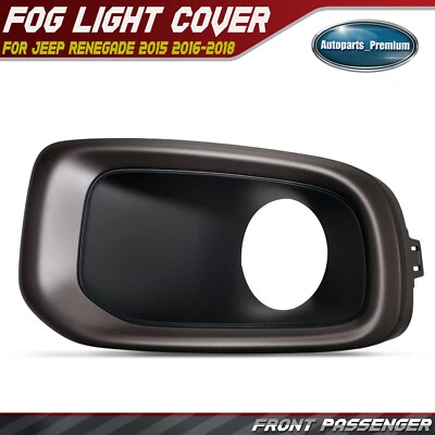Bisel de luz antiniebla del lado del pasajero delantero negro + bronce para Jeep Renegade 2015-2018 Foto 1 de 4