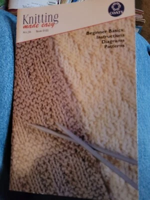 Coats & Clark Knitting Made Easy Book 0102 2001 J16 Beginner Basics - Image 1 of 4