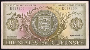 Guernsey 1 Pound ND (1969-75) - P-45 (SLIB-003-L2709b) - Bild 1 von 2
