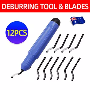 12PCS Set Pocket Deburring Tool 365° Swivel Head With 11Repalcement Blades Tools - Picture 1 of 12