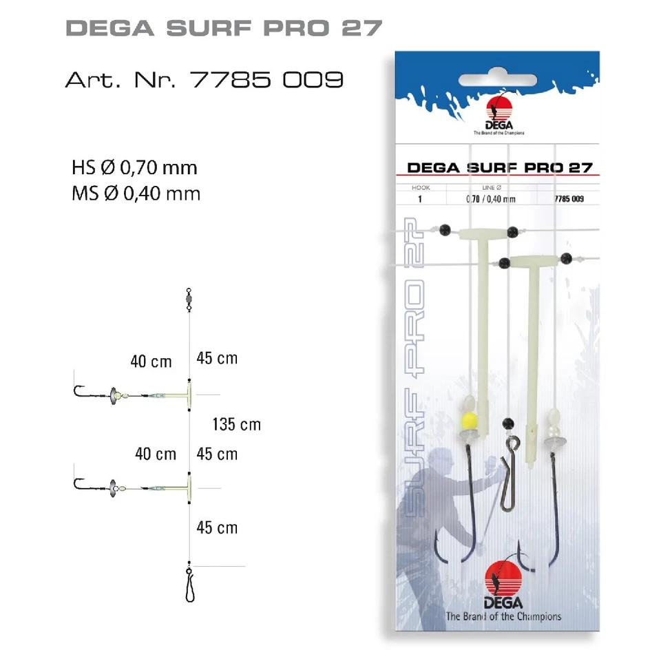 DEGA Surf Pro 27 Brandungssystem Dorschvorfach Buttvorfach Buttsystem  - Bild 1 von 1