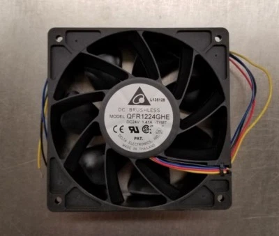 *NEW* DC BRUSHLESS QFR1224GHE-TYMT, 24V 1.41A Delta Electronics FAN 4-Wire *NEW* - Image 1 of 4