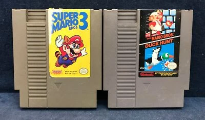 LOT 2 - Super Mario Bros Duck Hunt & Super Mario Bros3 -NES - Image 1 of 2