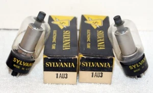 2- Nos Sylvania 1AU3 Audio Amateurfunk Vakuumröhren ~ USA - Bild 1 von 5