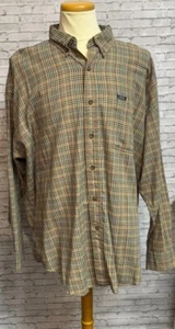 CHAPS Ralph Lauren Herren XXL Baumwolle Button Down Karo Tasche Hemd Hellbraun Blau Rot - Bild 1 von 14
