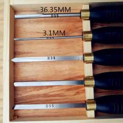 5pcs/set HSS Lathe Chisel Set Woodworking Turning Tool set HSS High Speed Steel - Image 1 of 4