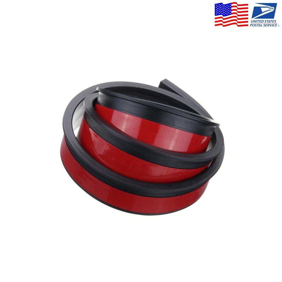 2X Black 3.8cm/1.5M Vehicle Exterior Fender Flare Extension Wheel Eyebrow Rubber Foto 1 de 4