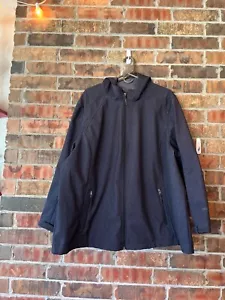 Free Tech Women's Softshell Hooded Rose/Dark Gray Jacket Size 3X (22W-24W)* - Picture 1 of 6