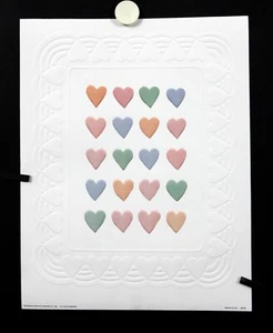 Jane Billman - Hearts  - Embossed - 1988 - Special Offset Poster - Picture 1 of 6