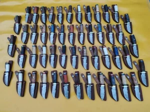 6"custom handmade damascus steel knives fixes blade pocket knives lot of 30 Pcs - Picture 1 of 13