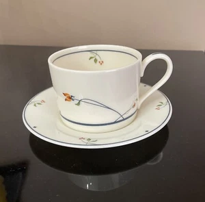 Gorham Ariana Coffee Tea Cup & saucer Town Country Fine China Japan Oven Micro - Picture 1 of 11