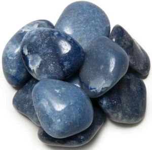 2 lb piedras caídas de cuarzo azul - grado 2 - ancho XL - rocas artesanales a granel Reiki - Imagen 1 de 1