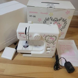 Máquina de coser Hello Kitty Janome KT-35 compacta eléctrica AC100V Sanrio confirmada - Imagen 1 de 14