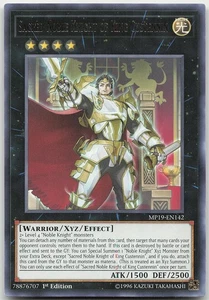 Sacred Noble Knight of King Custennin MP19-EN142 Rare 1st Edition NM Yugioh - Picture 1 of 2