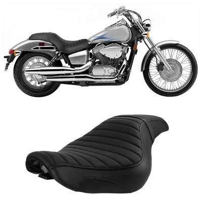 All Black Driver Passenger Seat Pillow For Honda Shadow Spirit VT750C2 2007-2014 - Image 1 of 4