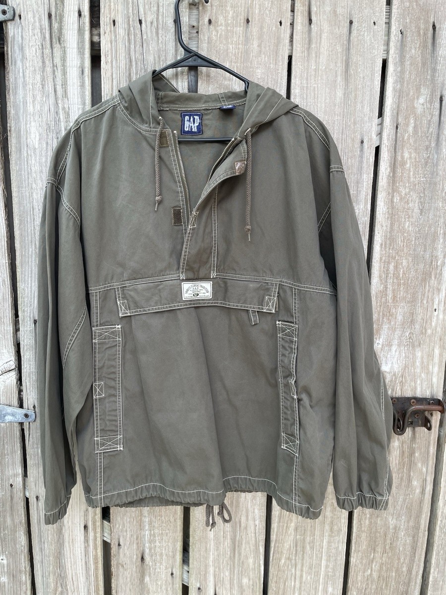 gap anorak products for sale | eBay OLD GAP Half Zip Cotton Canvas