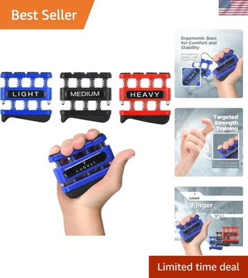 Conjunto de fortalecedor de dedo portátil - leve, médio, tensão pesada para todos os níveis - Imagem 1 de 4
