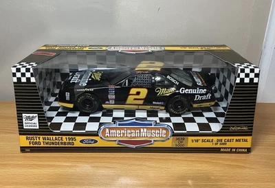 Ertl American Muscle, Ford Thunderbird 1:18, Rusty Wallace #2, 1/5000, nuevo Foto 1 de 4