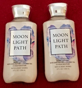 2 SELTENE MOON 🌙 LIGHT PATH BATH BODY WORKS KÖRPERLOTION CREME _ 8 Unzen EA _ Neu versiegelt! - Bild 1 von 5