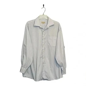 TOMMY BAHAMA LIGHT BLUE PINSTRIPES BUTTON-DOWN SHIRT 100% COTTON SIZE LA… - Picture 1 of 7