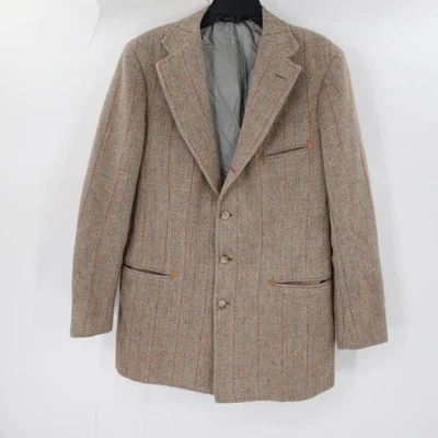 Vtg Polo Ralph Lauren Sport coat Men 40 Western speckled tweed herringbone elbow - Image 1 of 4