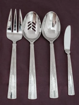 Waterford Greenwich четыре сервировочных изделия ложка прорезь ложка вилка масло нож  - Изображение 1 из 3