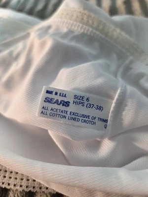 SEARS EE. UU. Acetato Abuela Panty Champiñón Refuerzo Almohada Pestaña Talla 6 Ropa Interior 37-38 Foto 1 de 4