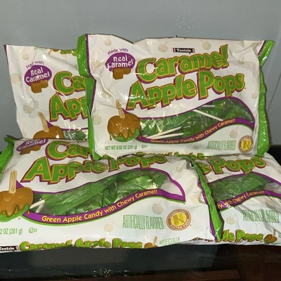 TOOTSIE ROLL 4x Tootsie Caramel Apple Pops 9.92 Oz Bags (About 64 Lollipops)