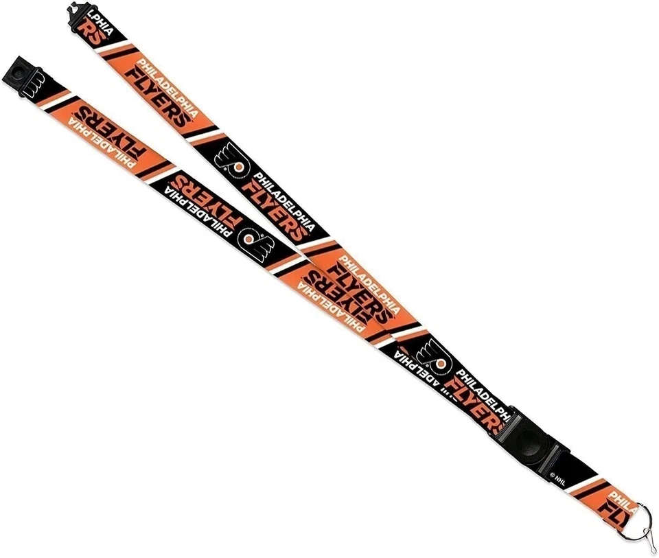Philadelphia Flyers Lanyard Keychain Safety Breakaway Double Sided - Image 1 of 4